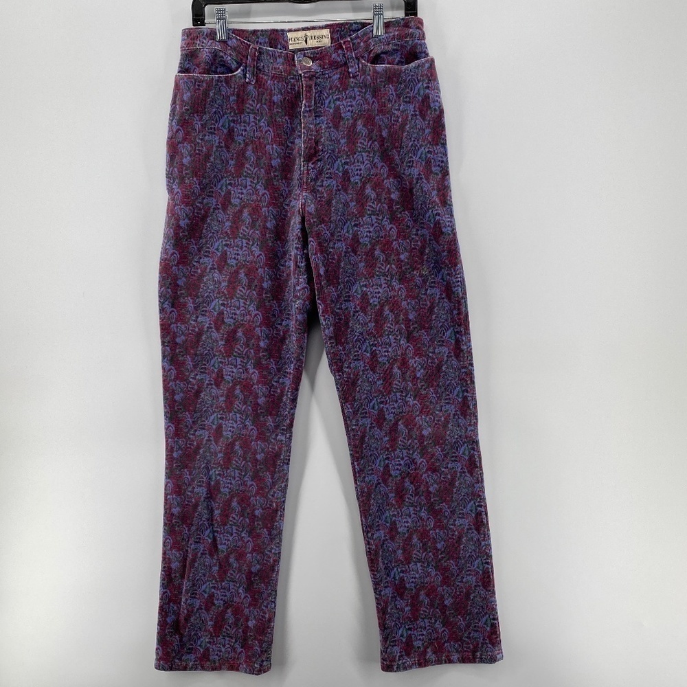 Vintage French Dressing Jeans Women's Size 12 Corduroy Distressed Pants Straight